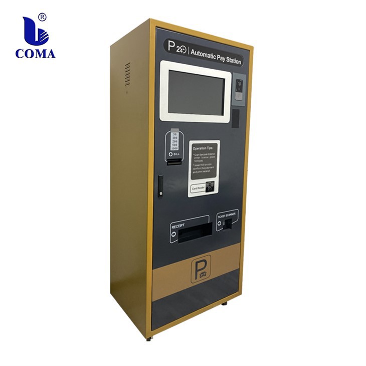 Kiosk na automatické platby za parkovanie